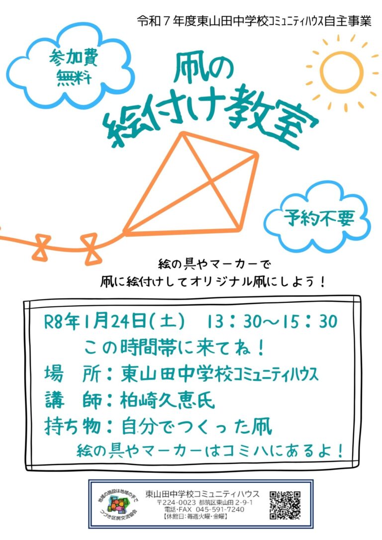 【小学生向け】凧の絵付け教室