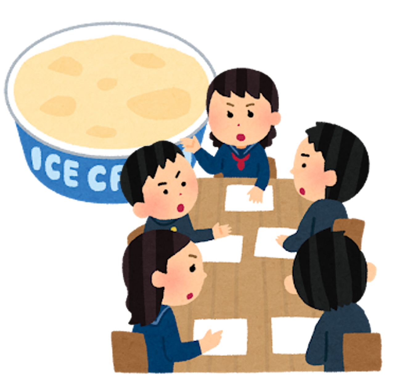 アイスクリームでお勉強会